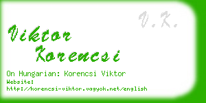 viktor korencsi business card